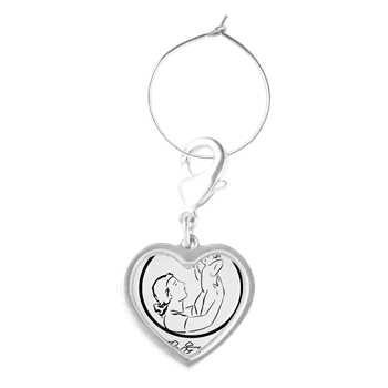 Mom Baby Logo Wine Charms