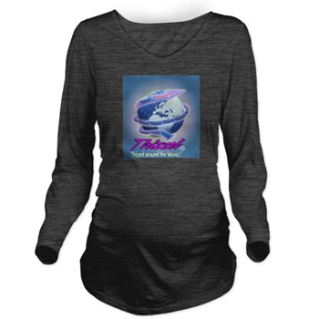 Thizzel Globe Long Sleeve Maternity T-Shirt