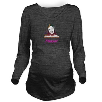 Thizzel Elegant Logo Long Sleeve Maternity T-Shirt