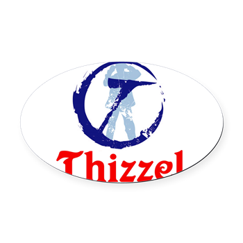 THIZZEL Trademark Oval Car Magnet