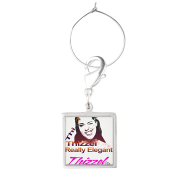 Thizzel Elegant Logo Wine Charms