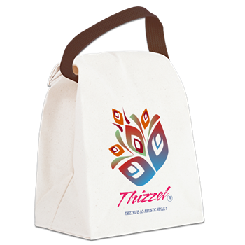 Artistic Leaves Logo Canvas Lunch Bag