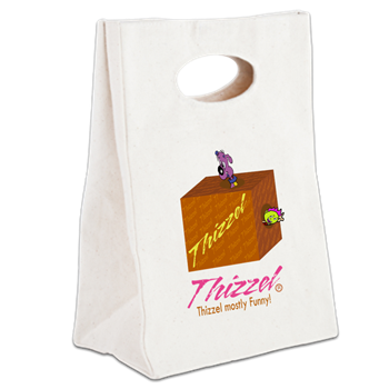 Funny Logo Canvas Lunch Tote