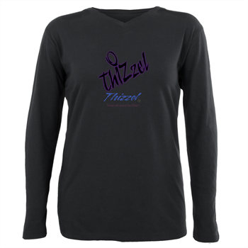 Text Effect Logo Plus Size Long Sleeve Tee