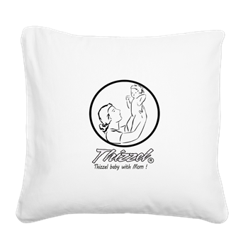 Mom Baby Logo Square Canvas Pillow