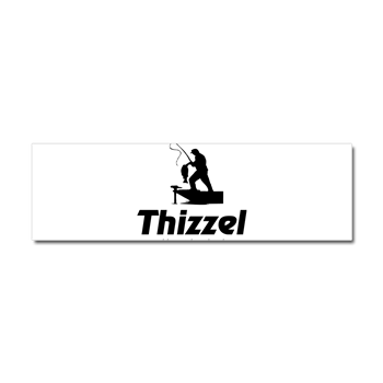 Thizzel Fishing Car Magnet 10 x 3