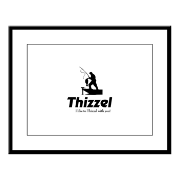 Thizzel Fishing Large Framed Print