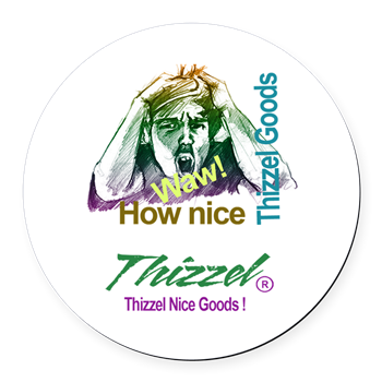 Thizzel Nice Goods Logo Round Car Magnet