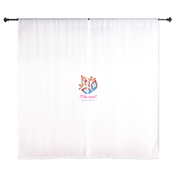 Artistic Leaves Logo Curtains