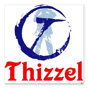 THIZZEL Trademark Square Car Magnet 3" x 3"