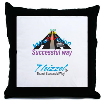 Thizzel Successful Logo Throw Pillow