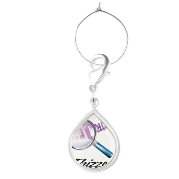 Magnifier Logo Teardrop Wine Charm