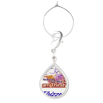 Am Thirsty Logo Teardrop Wine Charm