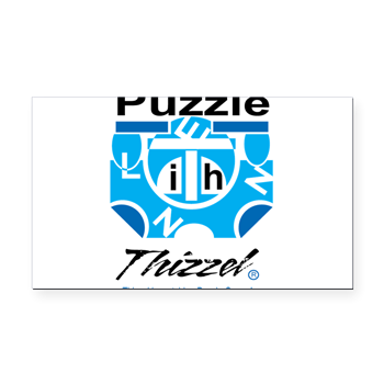 Puzzle Game Logo Rectangle Car Magnet
