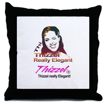 Thizzel Elegant Logo Throw Pillow