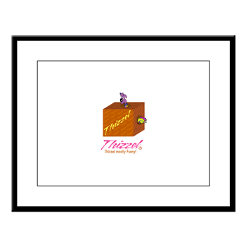 Funny Logo Large Framed Print