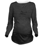 Thizzel Surfing Long Sleeve Maternity T-Shirt