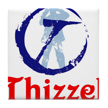 THIZZEL Trademark Tile Coaster