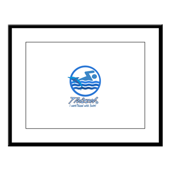 Swimming Logo Large Framed Print