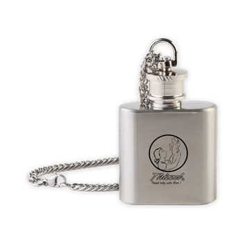 Mom Baby Logo Flask Necklace