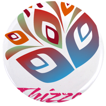 Artistic Leaves Logo 3.5" Button