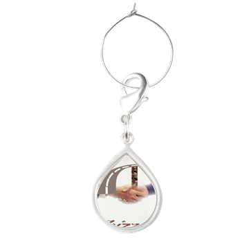 Bridge Logo Teardrop Wine Charm