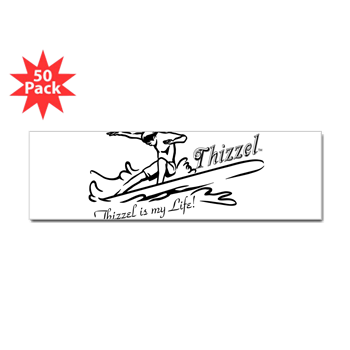 Thizzel Surfing Bumper Bumper Sticker