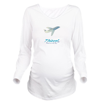 Travel Vector Logo Long Sleeve Maternity T-Shirt