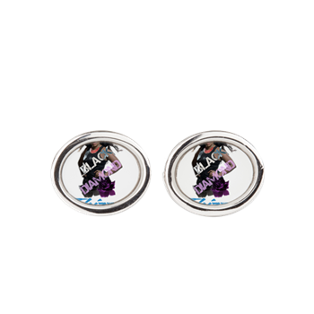 Thizzel Diamond Oval Cufflinks