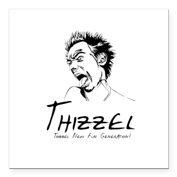 Thizzel Madness Square Car Magnet 3" x 3"