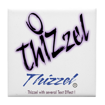 Text Effect Logo Tile Coaster