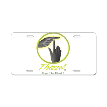 Finger T Logo Aluminum License Plate