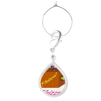 Funny Logo Teardrop Wine Charm