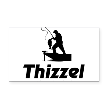Thizzel Fishing Rectangle Car Magnet