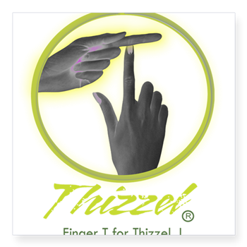 Finger T Logo Sticker