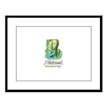 Thizzel make me Happy Large Framed Print