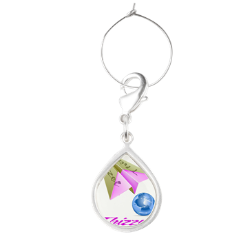 Space Logo Teardrop Wine Charm