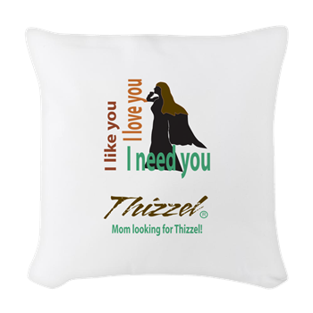 Mom Looking for Thizzel Woven Throw Pillow