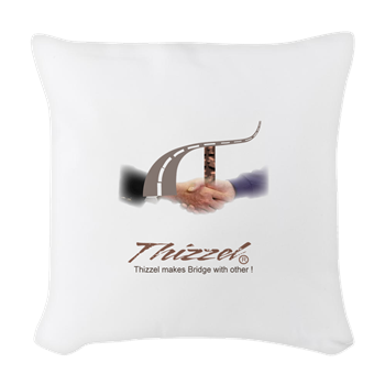 Bridge Logo Woven Throw Pillow