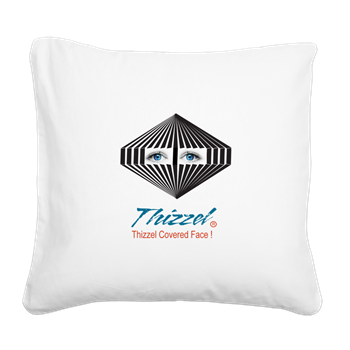 Thizzel Face Logo Square Canvas Pillow