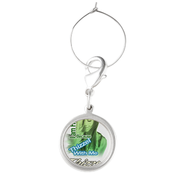 Thizzel make me Happy Wine Charms
