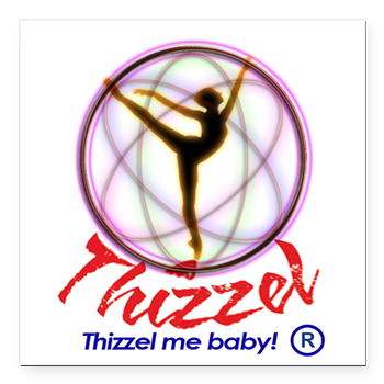Thizzel Dancing Square Car Magnet 3" x 3"