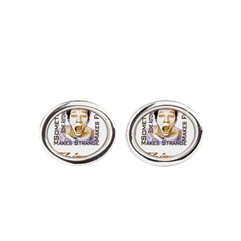 Thizzel makes me Funny Oval Cufflinks