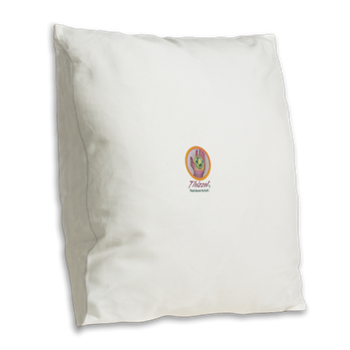 Discover Earth Logo Burlap Throw Pillow
