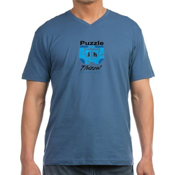 Puzzle Game Logo Men's V-Neck T-Shirt