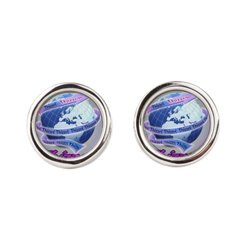 Thizzel Globe Round Cufflinks