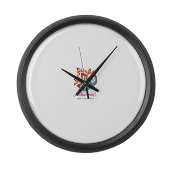 Artistic Leaves Logo Large Wall Clock