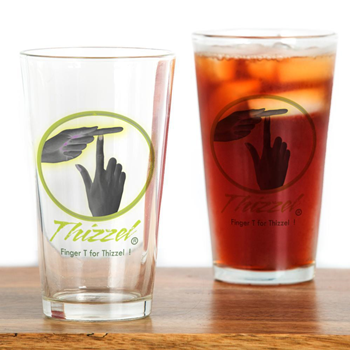 Finger T Logo Drinking Glass