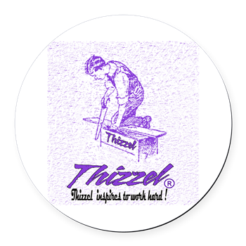 Thizzel Work Round Car Magnet