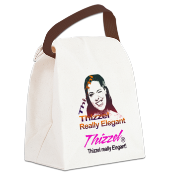 Thizzel Elegant Logo Canvas Lunch Bag